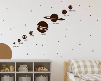 Solar System Silhouette Wall Art Sticker